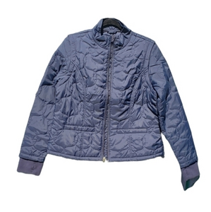 A New Day Zip Up‎ Blue Light Quilted Jacket Coat Large NWOT